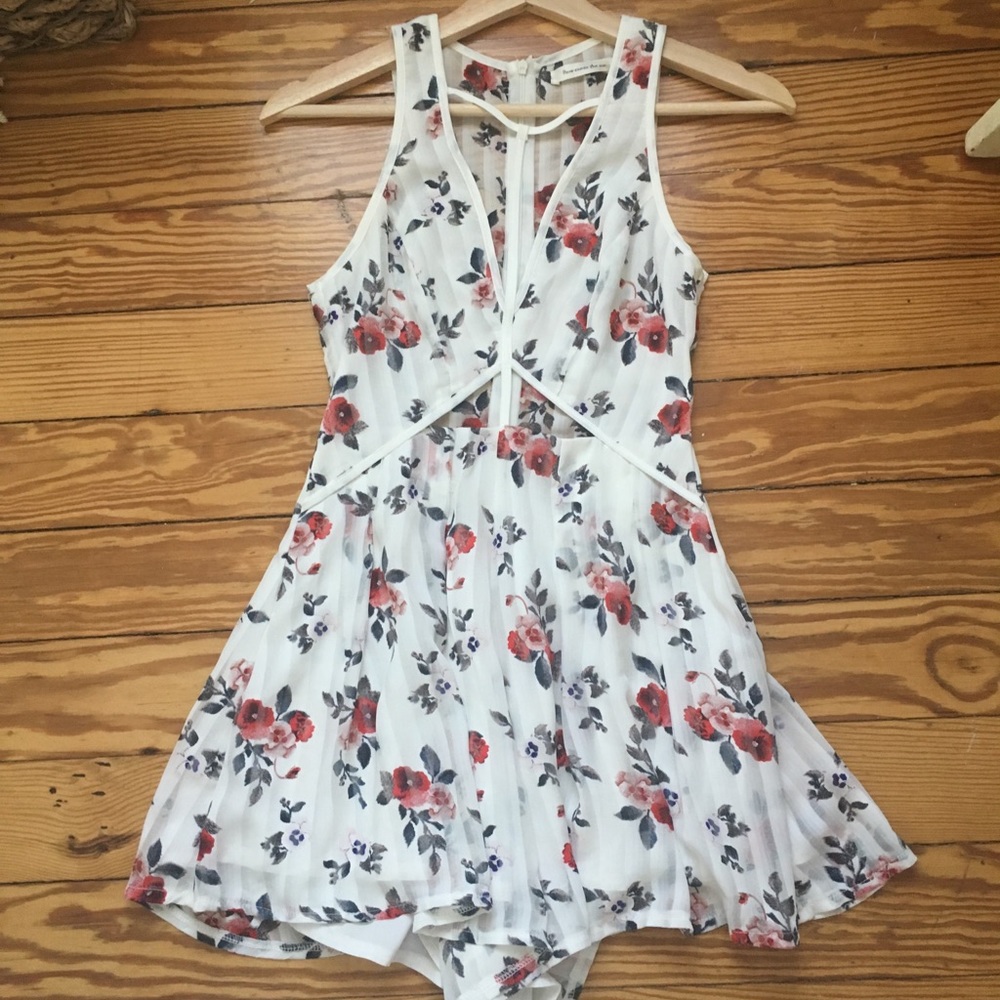 LF floral romper with cutouts